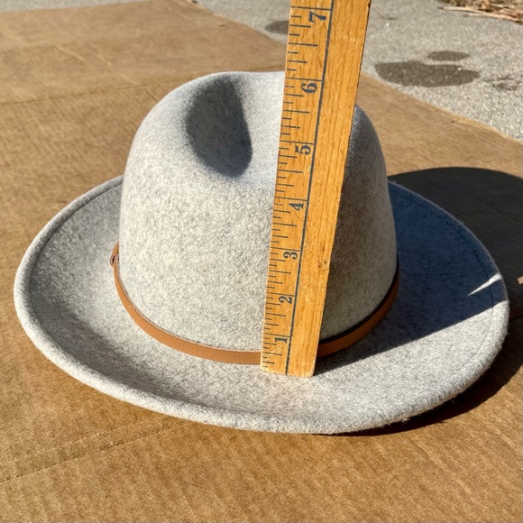Will+Bear Gray Australian Felted Wool Fedora Hat Size Medium Unisex *Like New* - Picture 12 of 12